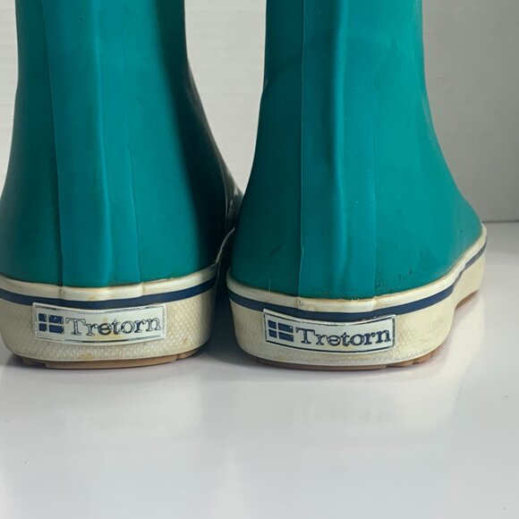 Tretorn Womens Fleece Lined Teal Rain Boots - Picture 4 of 6
